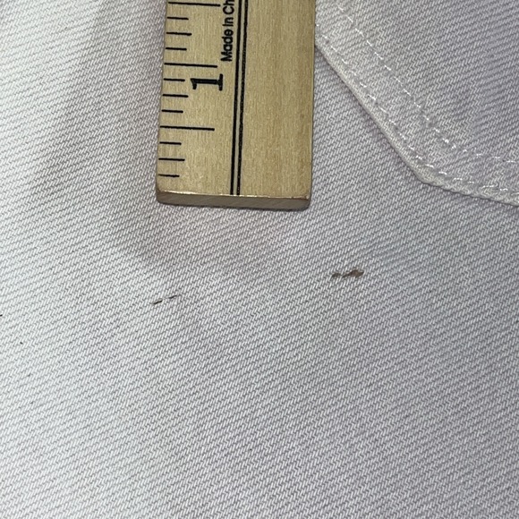 Madewell Denim Frisco Mini Skirt size‎ 26 Lunar Wash Oatmeal Raw Hem A Line A - Picture 5 of 8